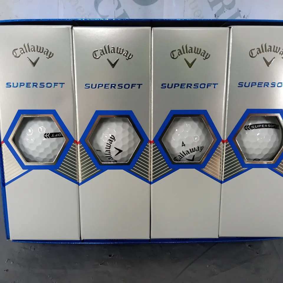 BOXED CALLAWAY SUPERSOFT GOLF BALLS 2023 MODEL - WHITE