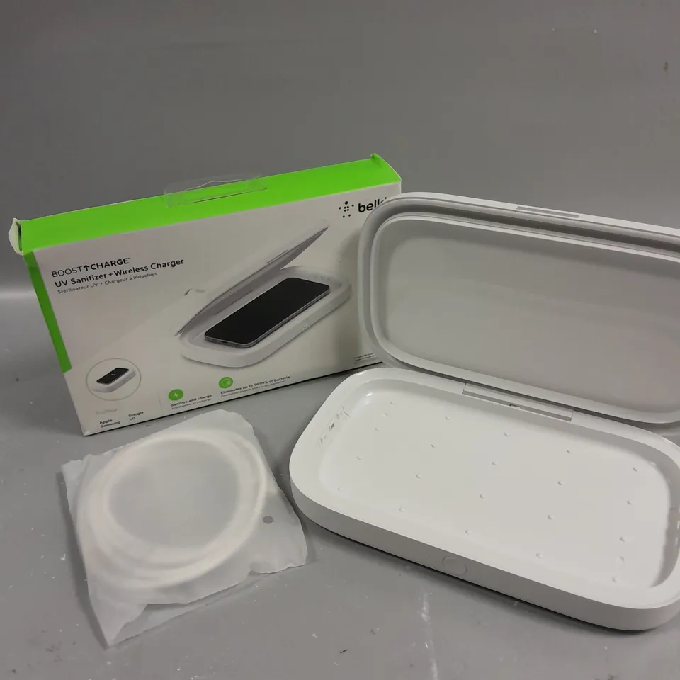 BOXED BELKIN BOOST CHARGE UV SANITIZER & WIRELESS CHARGER