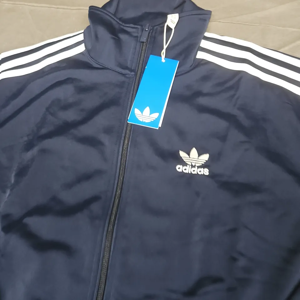 ADIDAS NAVY TRACK JACKET - SIZE XS