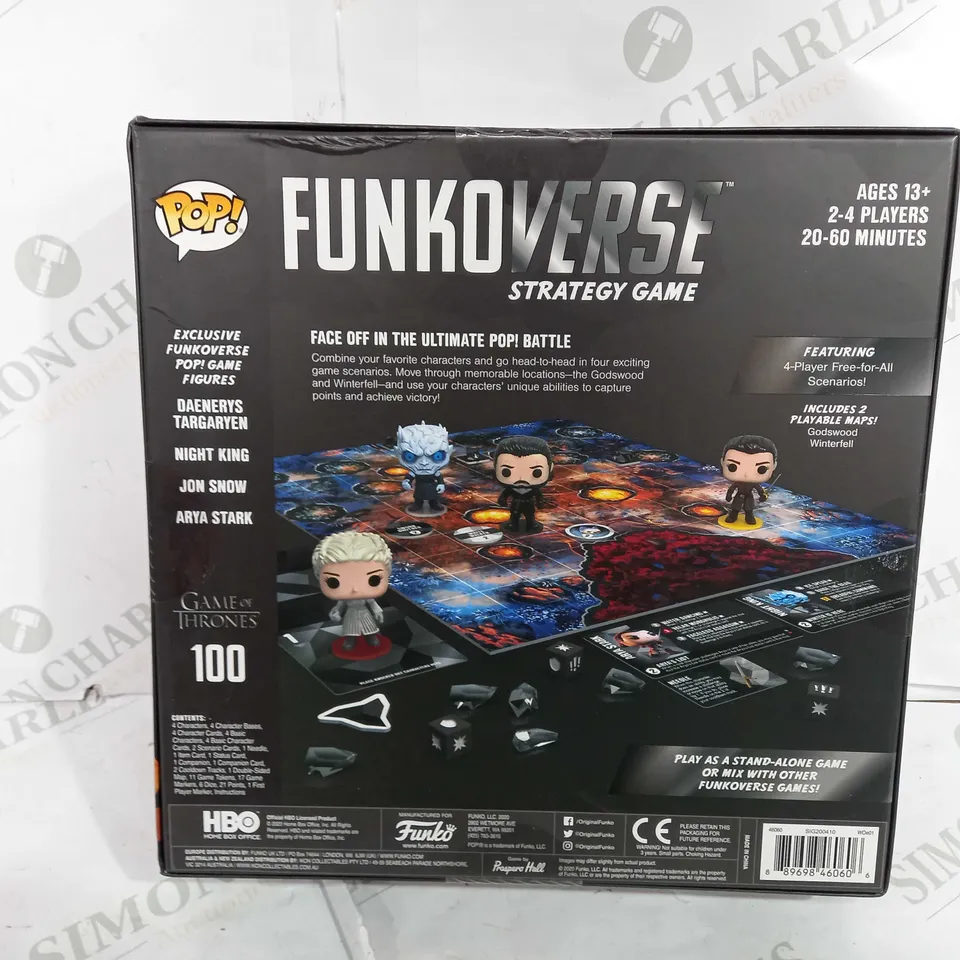 POP FUNKOVERSE GAME OF THRONES BOARD GAME