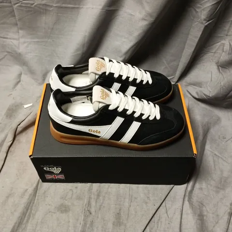 Gola Cyclone Leather Sneakers – Black/White, UK 4 (EU 37)