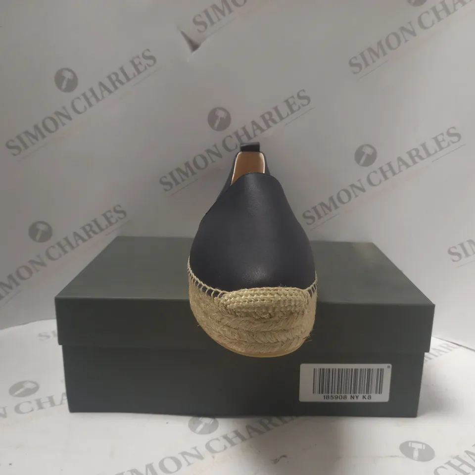 BOXED HOBBS ALICIA ESPADRILLE IN NAVY - SIZE 8