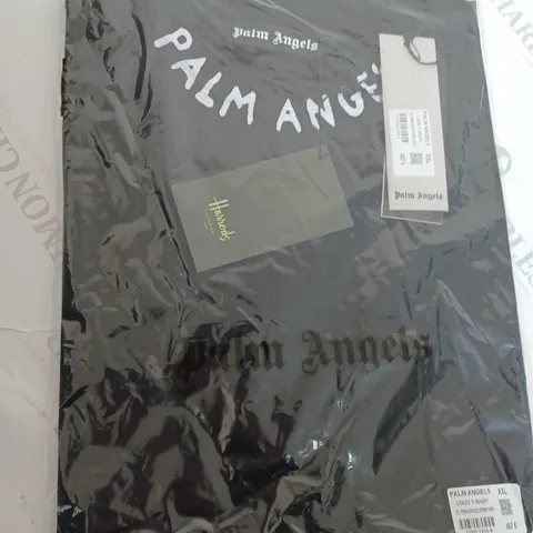 PALM ANGELS MENS LOGO T-SHIRT IN BLACK - SIZE XXL