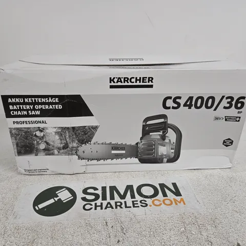 KΓRCHER CS 400/36 BP BATTERY-OPERATED CHAINSAW β BOXED NO BATTERY INCLUDED
