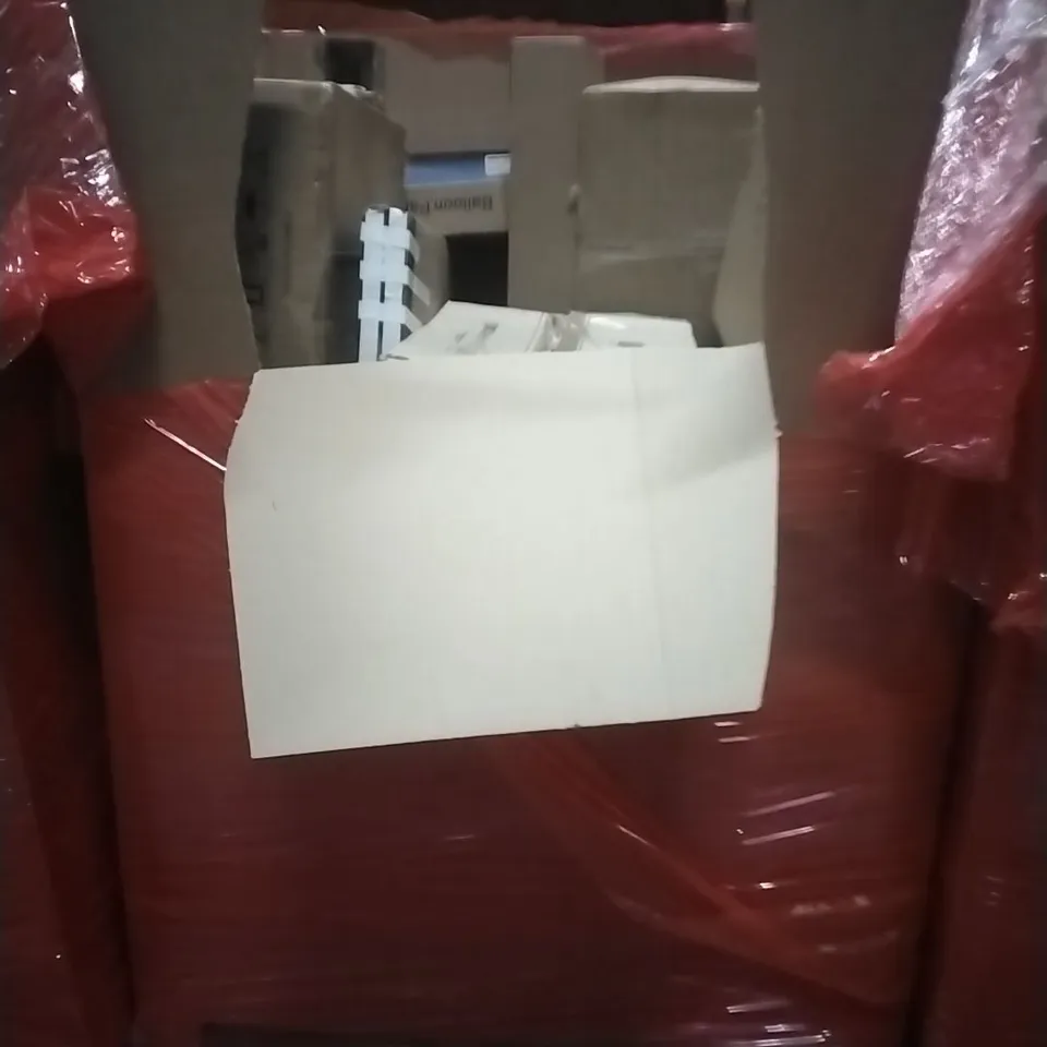 PALLET OF HOUSEHOLD ITEMS TO INCLUDE FOOT BATH,WALL CLOCK, 3D PRINTER, VINYL FLOORING CUTTER AND OTHER ASSORTED ITEMS...