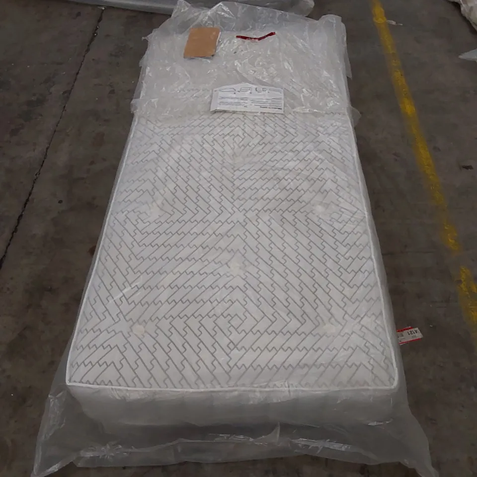 QUALITY BAGGED ELMHURST 3' SINGLE LUXURY LAMBSWOOL NATURAL OPEN COIL MATTRESS 