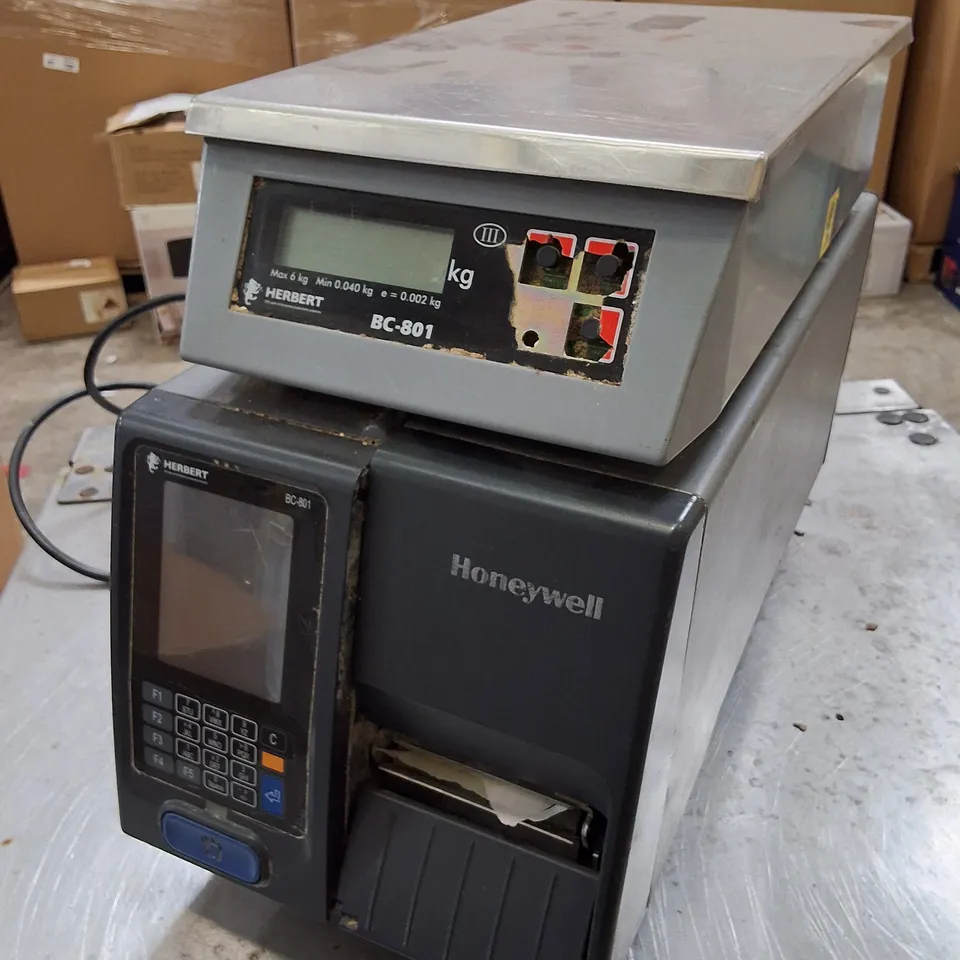 HERBERT BC-801 CHECK-WEIGHING SCALE & LABELER