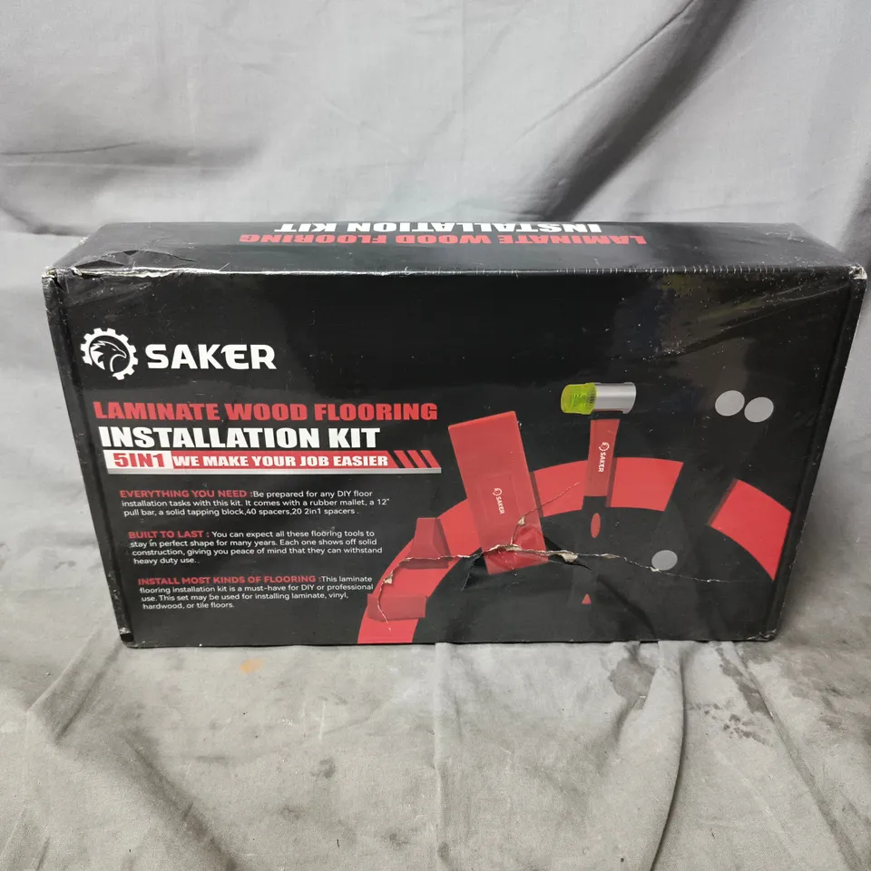 BOXED AND SEALED SAKER LAMINATE WOOD FLOORING INSTALLATION KIT
