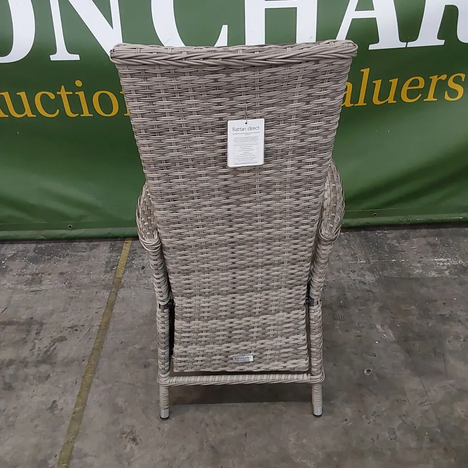 CAMBRIDGE RATTAN RECLINER CHAIR WITH CUSHION