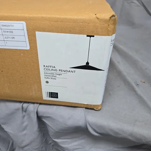 JOHN LEWIS RAFFIA CEILING PENDANT SHADE – ADJUSTABLE HEIGHT