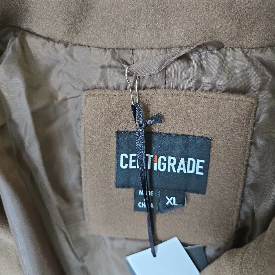 CENTIGRADE LONG COAT – BROWN/TAUPE – UK SIZE XL – MADE IN CHINA