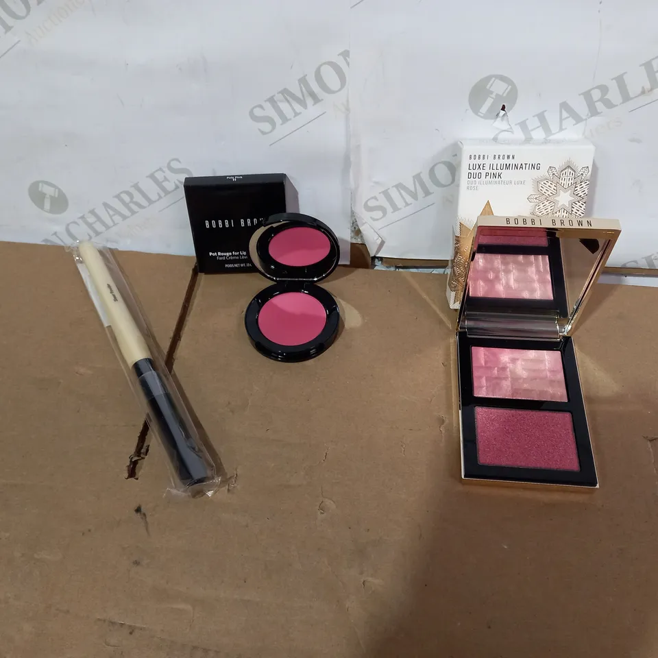 BOBBI BROWN SHEER POWDER BRUSH, POT ROUGE AND HIGHLIGHTING POWDER 