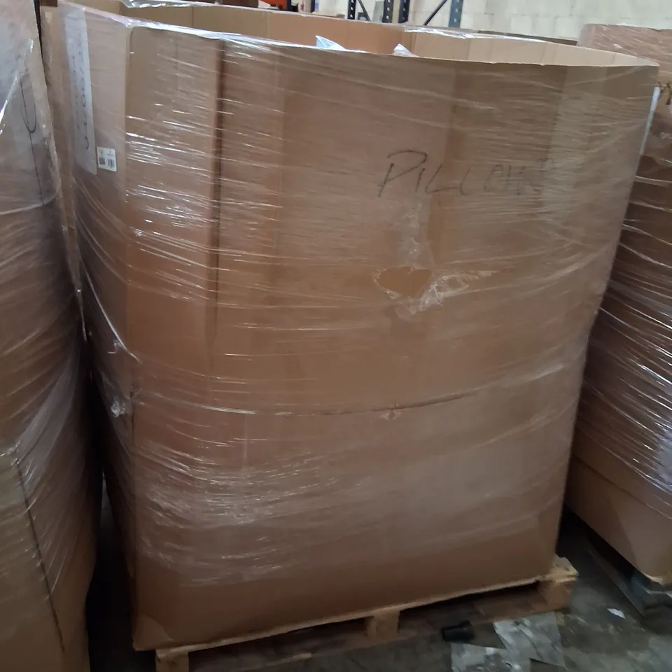 PALLET CONSISTING OF A LARGE QUANTITY OF ASSORTED PILLOWS AND SOFT FURNISHINGS