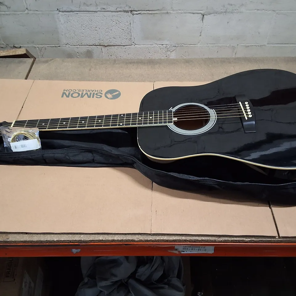 STAGG HANDMADE ACOUSTIC GUITAR SW203BK PACK 2 – BLACK