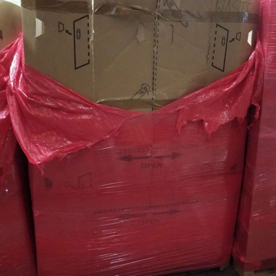 PALLET CONTAINING ASSORTED PRODUCTS INCLUDING LED CEILING FAN LIGHT, MULTIFUNCTIONAL PUSH-UP BOARD, STAINLESS STEEL DINING CAR, RETRACTABLE SAFTEY GATE & AREA RUG