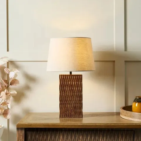 BOXED INGA TABLE LAMP
