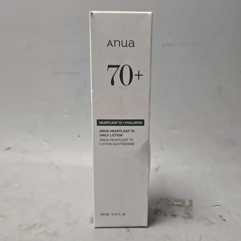 SEALED ANUA 70+ HEARTLEAF 70+ HYALURON DAILY LOTION 200ML