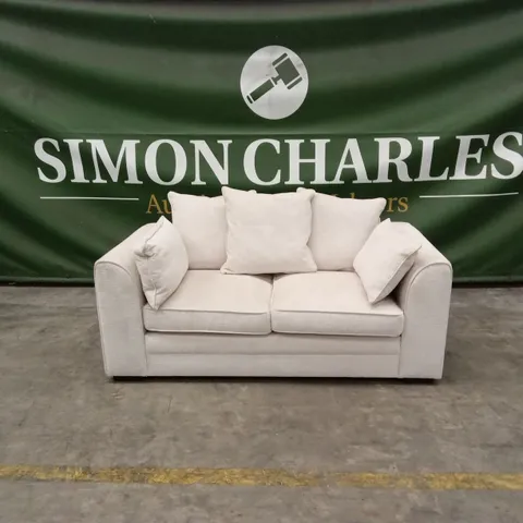SOHO 2 SEATER FABRIC SCATTER-BACK SOFA - NATURAL