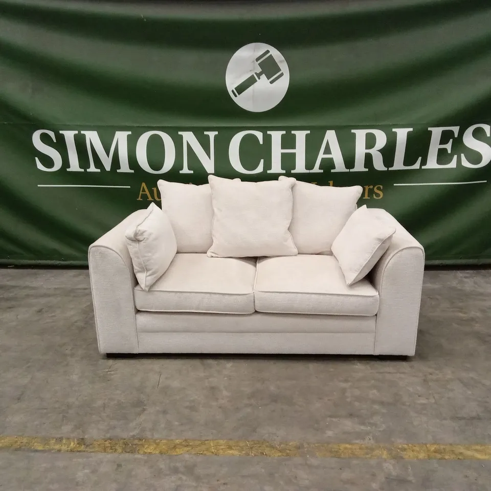 SOHO 2 SEATER FABRIC SCATTER-BACK SOFA - NATURAL