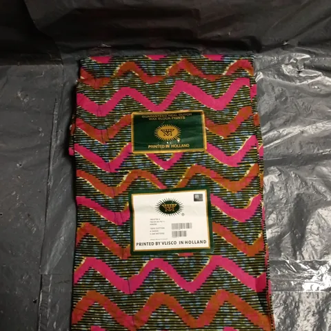VLISCO DUTCH WAX PRINT COTTON FABRIC – 6 YARDS (5.49M) – PRINTED IN HOLLAND