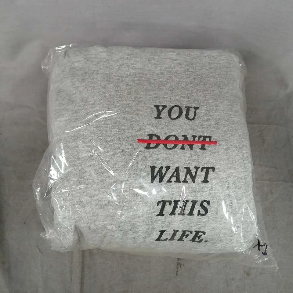 YOU DON'T WANT THIS LIFE LIMITED EDITION GREY REDLINE HOODIE SIZE XS