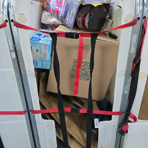 JOB LOT OF APPROXIMATELY 10 ASSORTED ITEMS TO INCLUDE BROWN BOOTS AND IRON