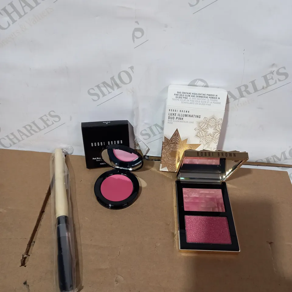 BOBBI BROWN SHEER POWDER BRUSH, POT ROUGE AND HIGHLIGHTING POWDER 	
