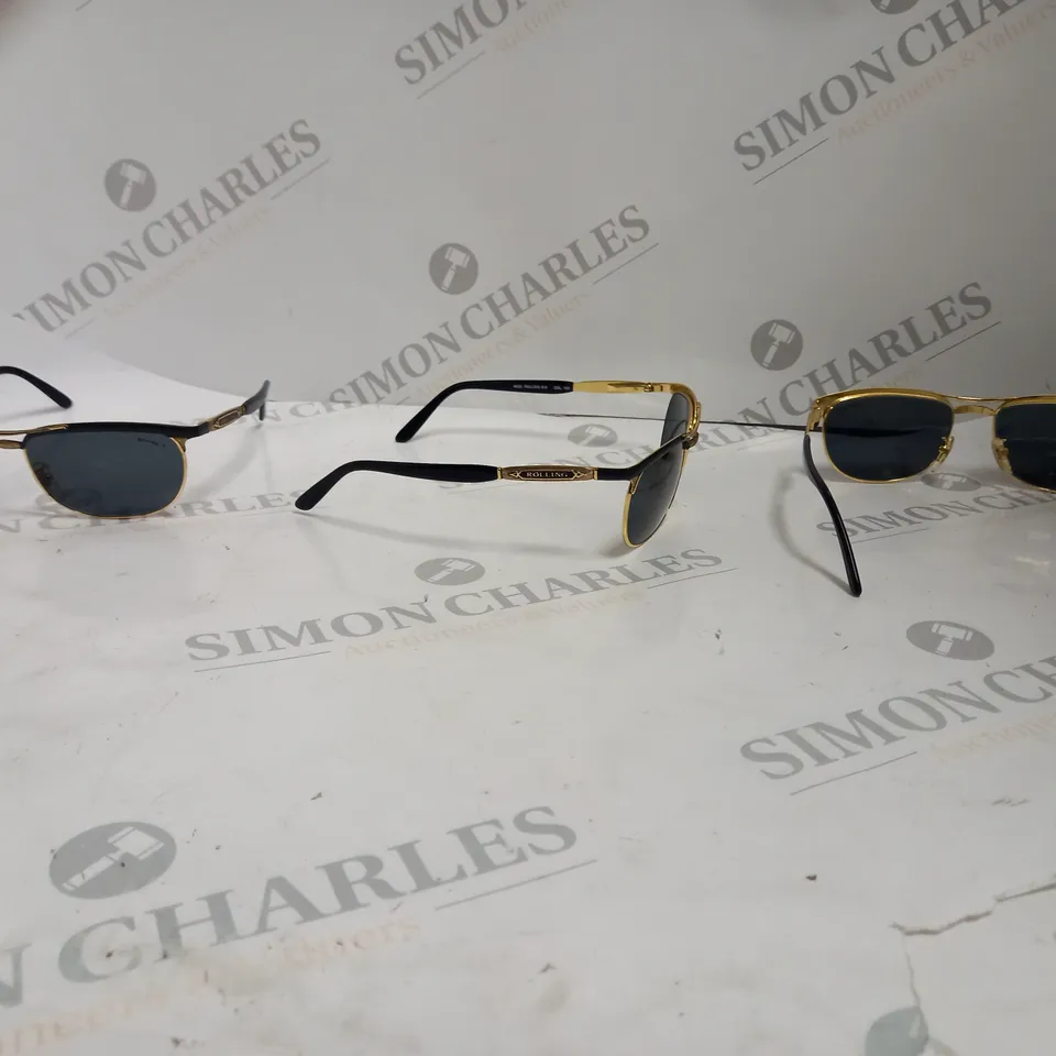 BOX OF APPROX 5 PAIRS OF ROLLING 616 SUNGLASSES.