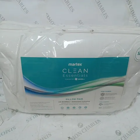 MARTEX CLEAN ESSENTIALS PILLOW PAIR - SOFT