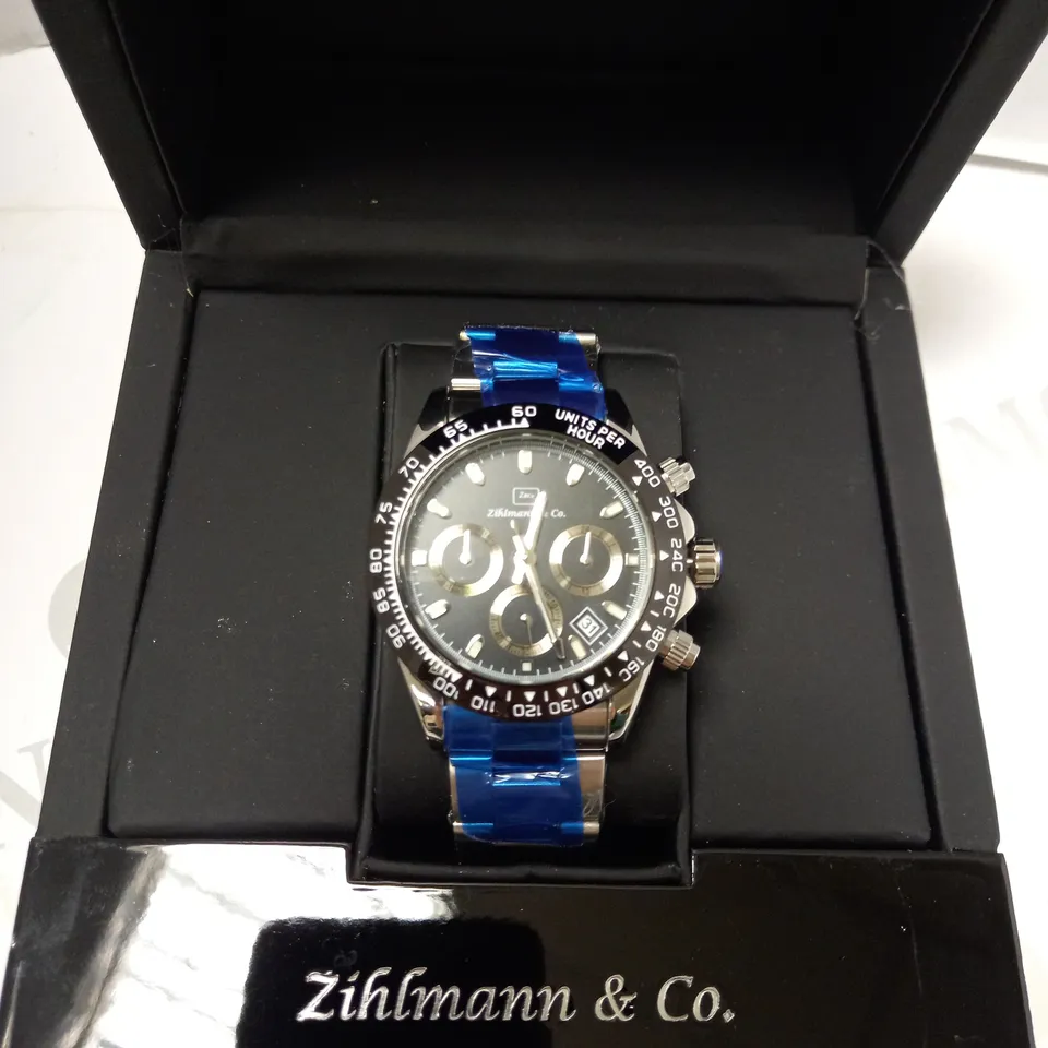ZIHLMANN & CO TRIPLE DIAL BRACELET STRAP WRISTWATCH