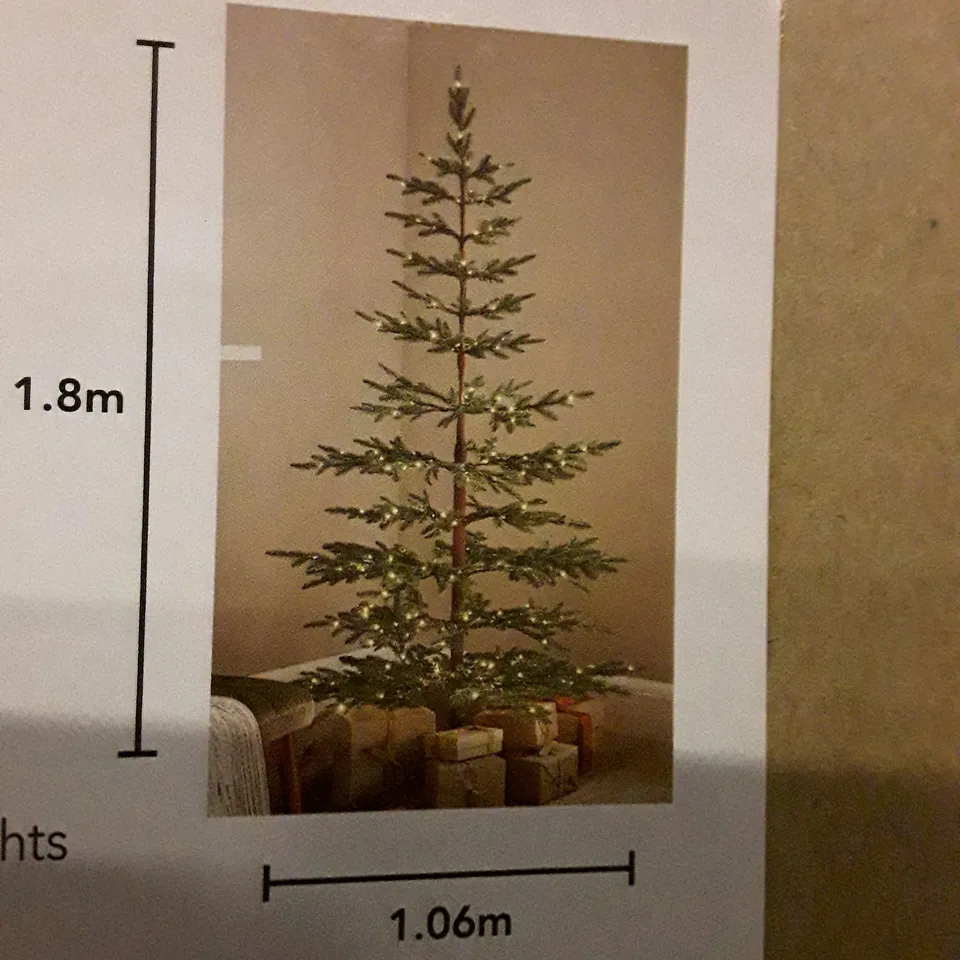 PALLET OF 13 BRAND NEW BOXED 6FT PRE-LIT PE ARTIFICIAL XMAS TREES 