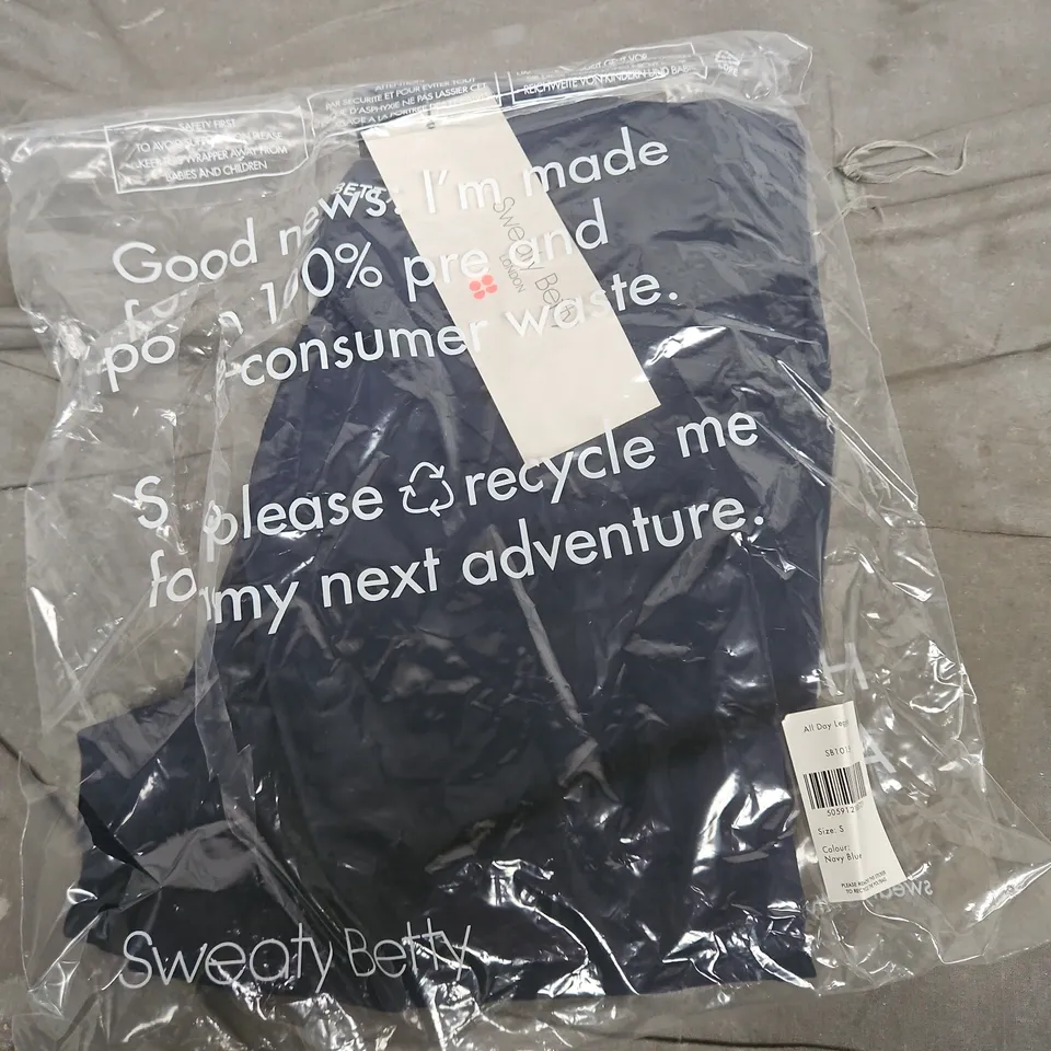 SWEATY BETTY ALL DAY LEGGINGS – NAVY BLUE, SIZE S 