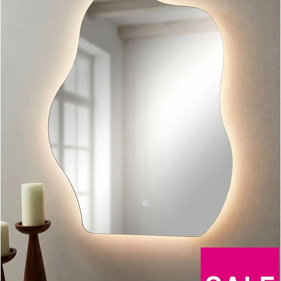 LED ORANGIC WALL MIRROR 60X80CM