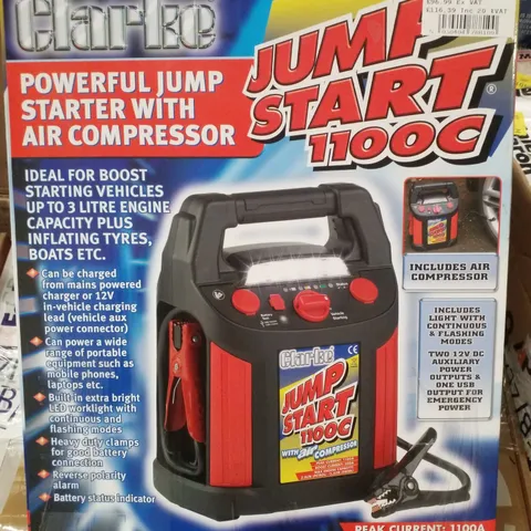 BOXED CLARKE JS1100C 1100A JUMPSTART WITH COMPRESSOR