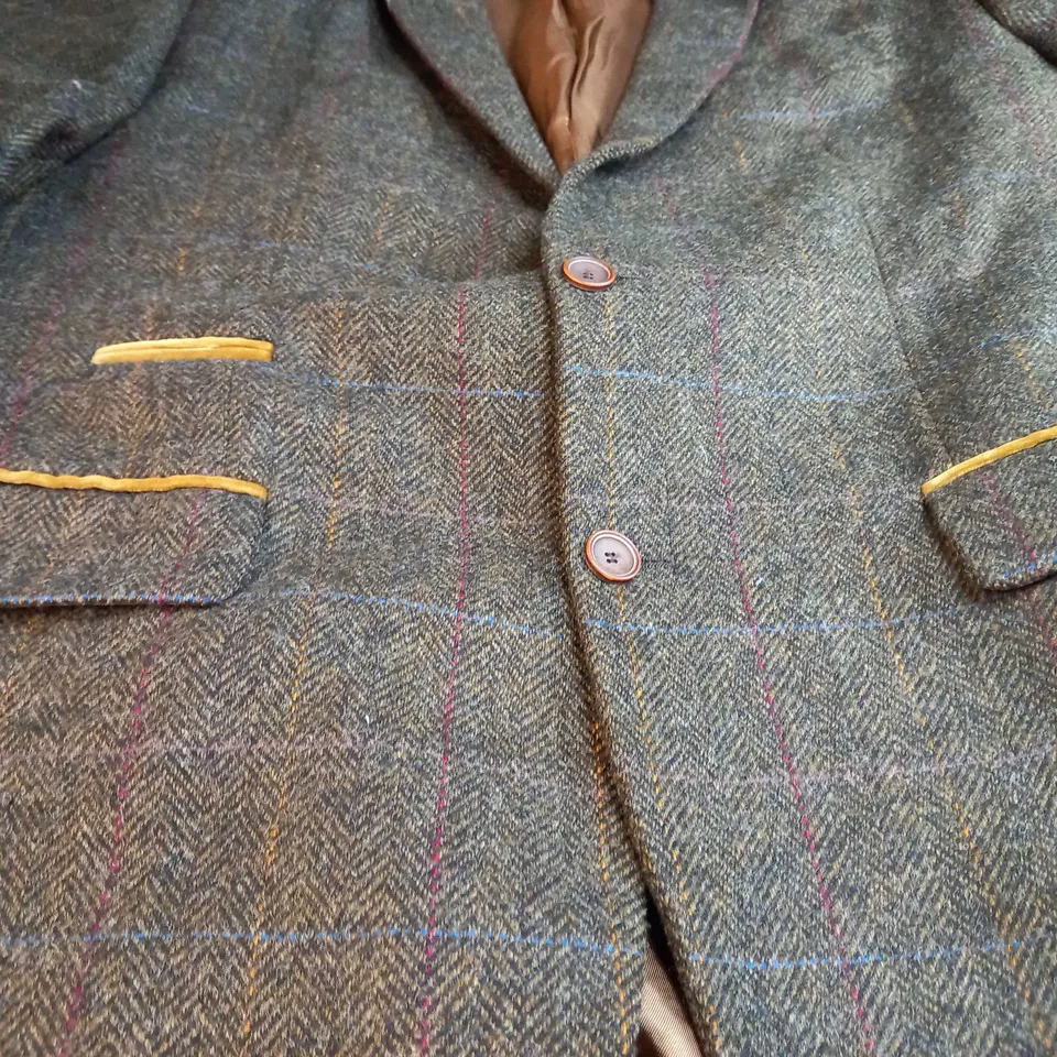 DESIGNER BROWN TWEED STYLE MENS JACKET