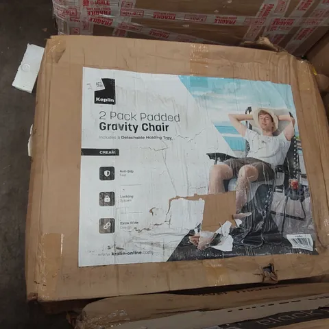 BOXED KEPLIN 2 PACK OF PADDED GRAVITY CHAIRS