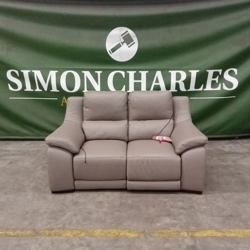 QUALITY DESIGNER ITALIAN MADE DEGANO 2 SEATER ELECTRIC RECLINER LEATHER SOFA