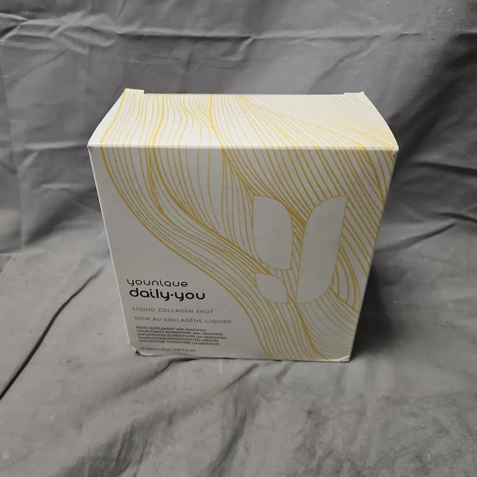 BOXED AND SEALED YOUNIQUE DAILY-YOU LIQUID COLLAGEN SHOT – 30 SACHETS X 25 ML