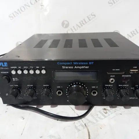 PYLE PDA6BU COMPACT WIRELESS BT STEREO AMPLIFIER