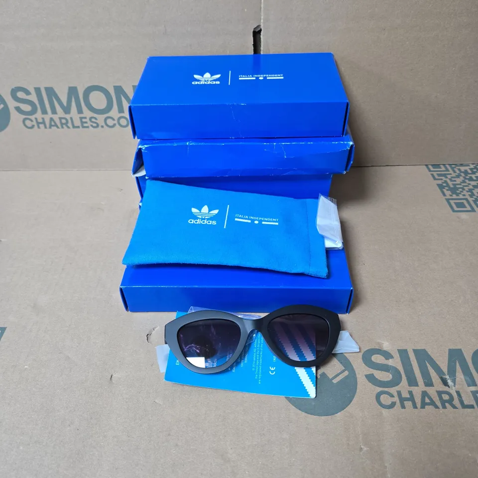 5 X ASSORTED ADIDAS SUNGLASSES IN GLASSES POUCH. BOXED
