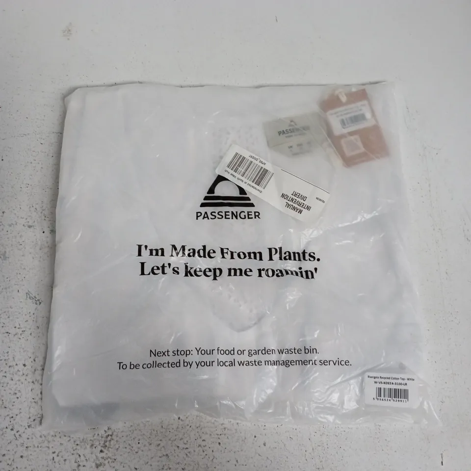BAGGED RIVERGATE RECYCLED COTTON TOP IN WHITE - LARGE