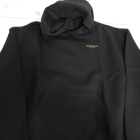 GYM KING BLACK & GOLD LOGO HOODIE - M