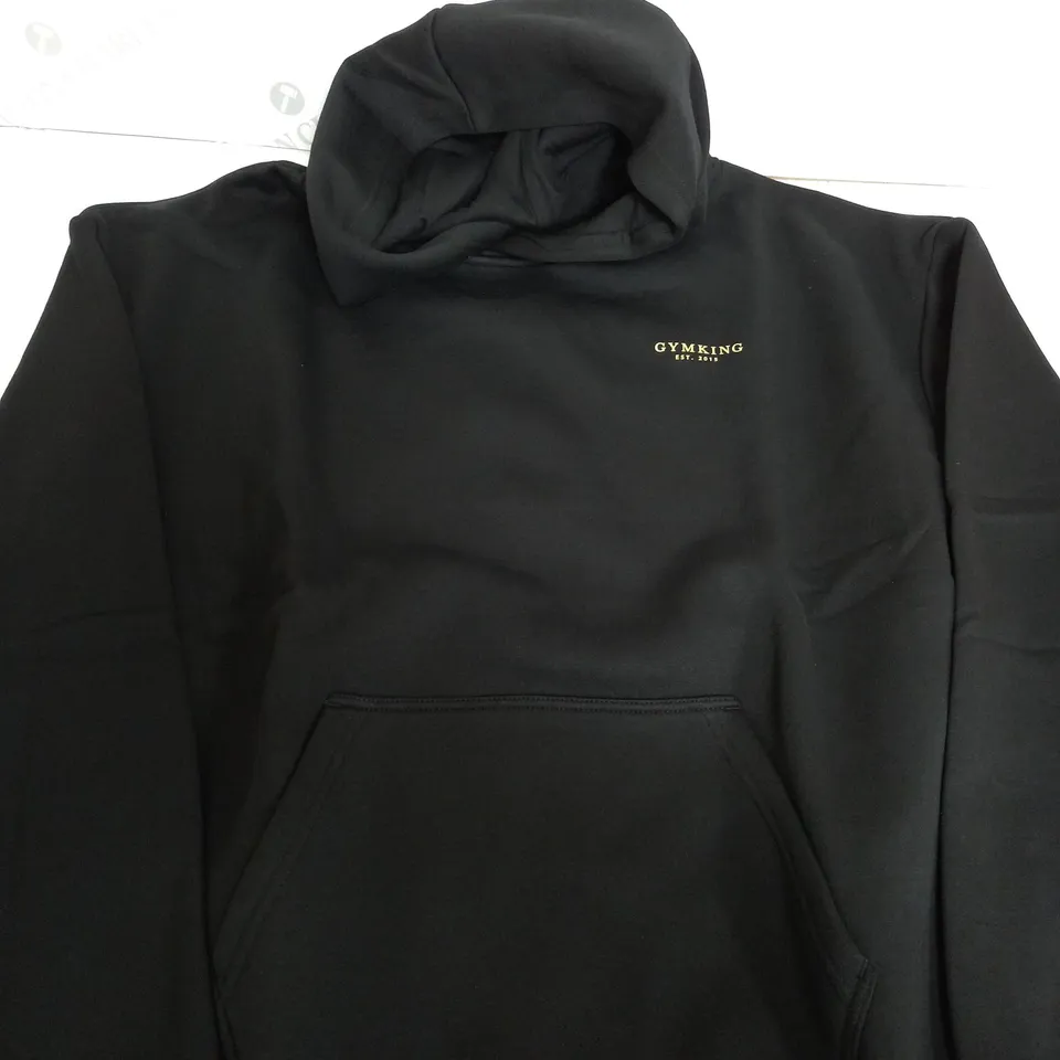 GYM KING BLACK & GOLD LOGO HOODIE - M