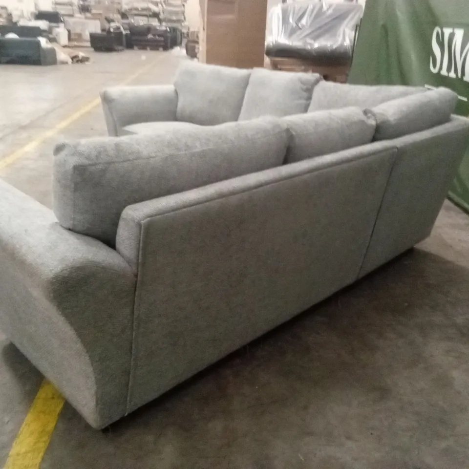DURY CHUNKY WEAVE STANDARD BACK CORNER GROUP SOFA - GREY RRP £1149