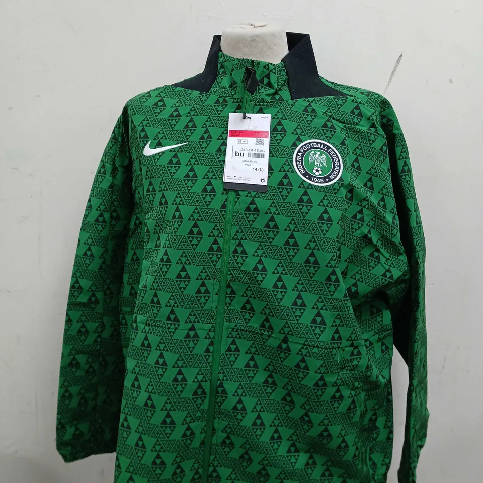 WOMENS NIGERIAN FOOTBALL FEDERATION IN GREEN & BLACK - SIZE 14