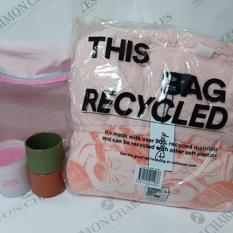 APPROXIMATELY 5 COTTON ON ITEMS INCLUDING DISNEY MICKEY MOUSE THROW, PINK, STORAGE BAG, SCENTED CANDLE