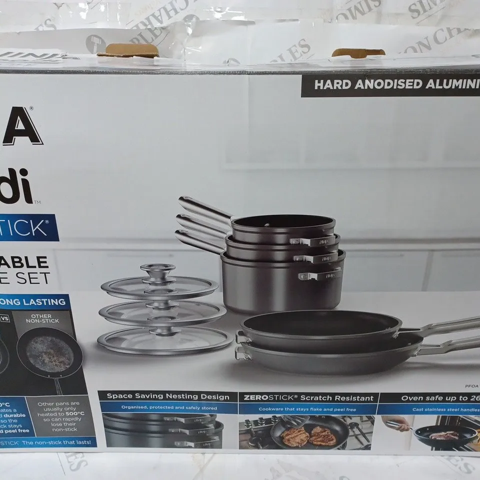 BOXED NINJA STACKABLE 5 PIECE COOKWARE SET C5500UK