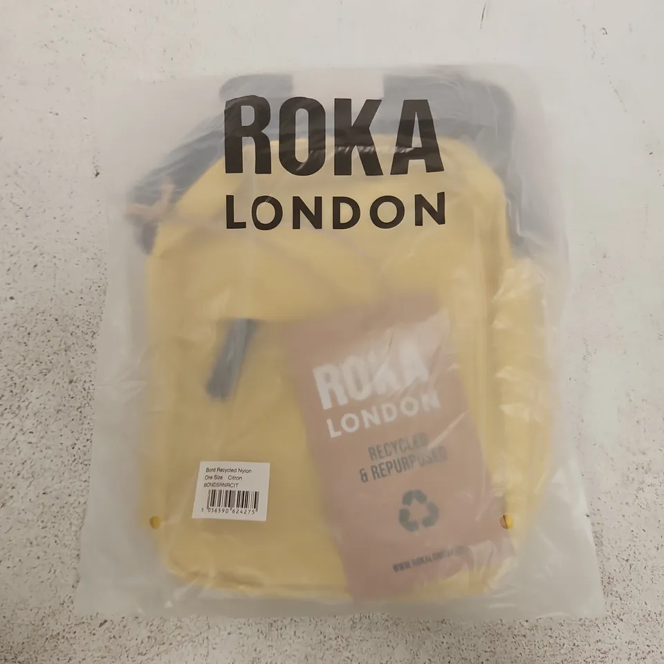BAGGED ROKA LONDON BOND RECYCLED NYLON IN CITRON