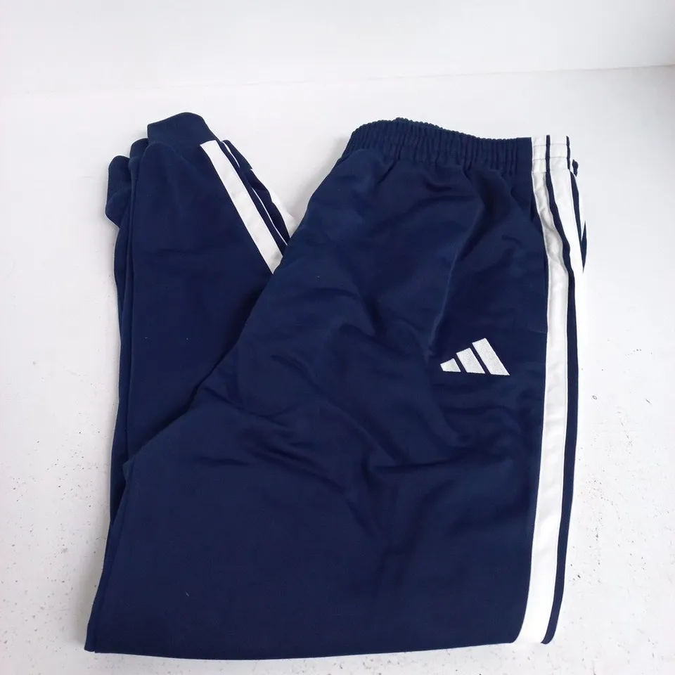 ADIDAS 3 STRIPE TRACKSUIT BOTTOMS IN NAVY - UK XL