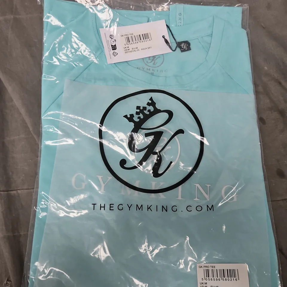 GYM KING GK PRO TEE – AQUA SKY, MEN'S T-SHIRT (SIZE M) 
